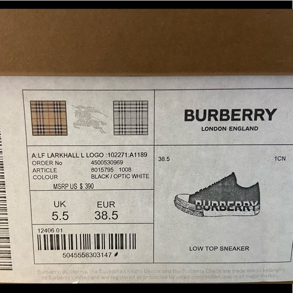 Burberry low top sneaker - Picture 2 of 12